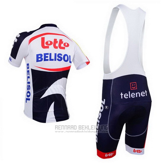 2013 Fahrradbekleidung Lotto Belisol Volett und Wei Trikot Kurzarm und Tragerhose